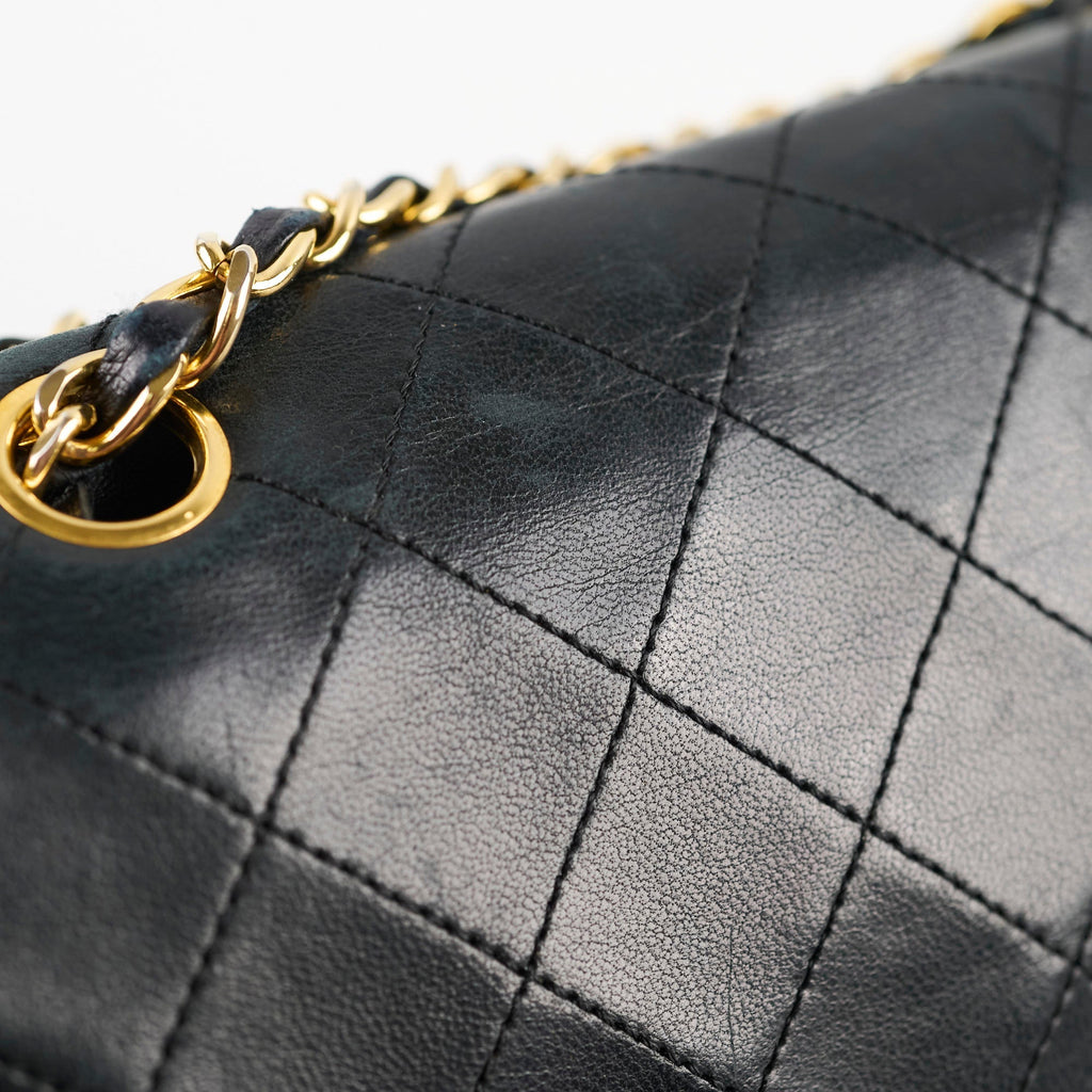 Chanel Medium/Large Vintage Double Classic Flap Black