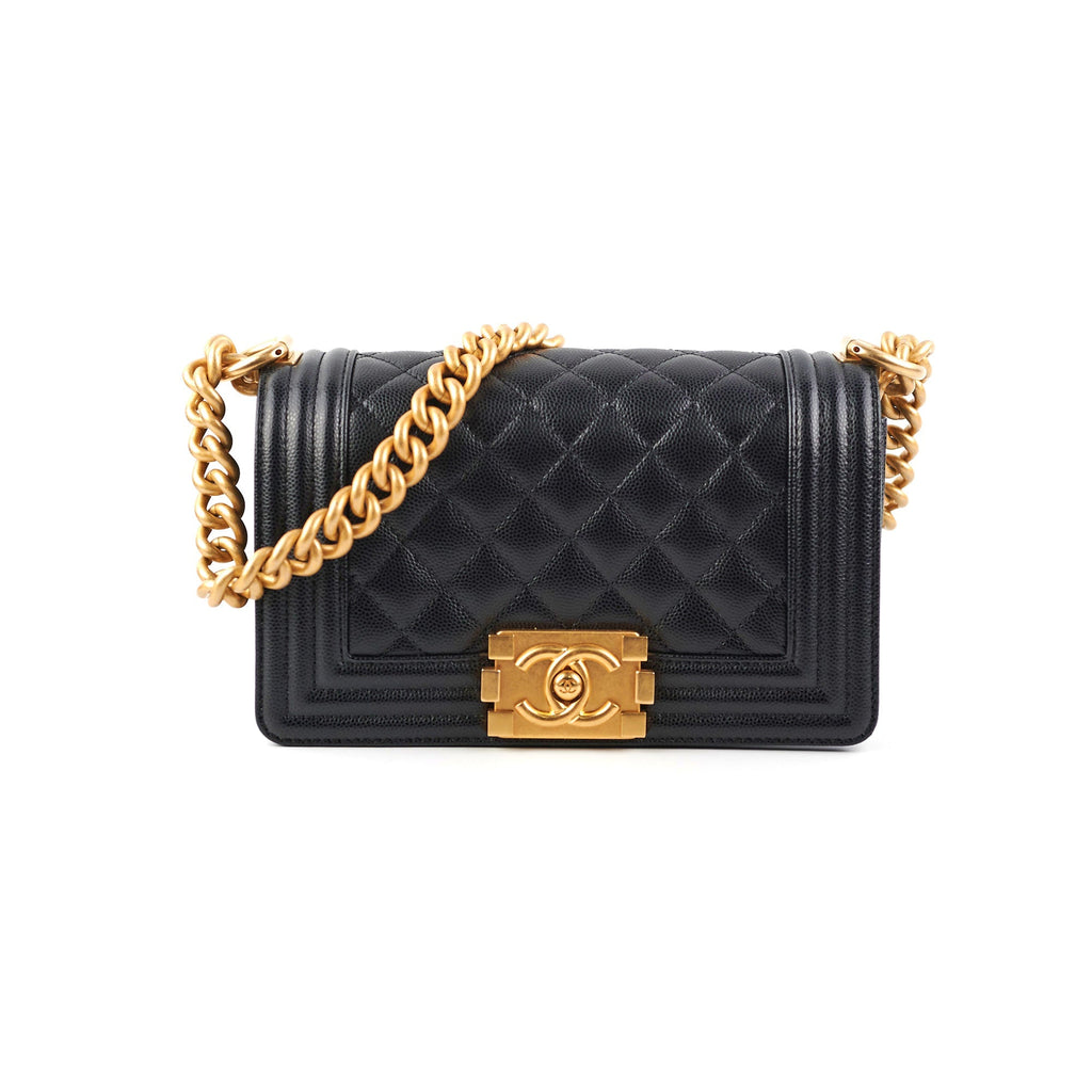 Chanel Caviar Small Boy Black (Microchip) HOLD CV