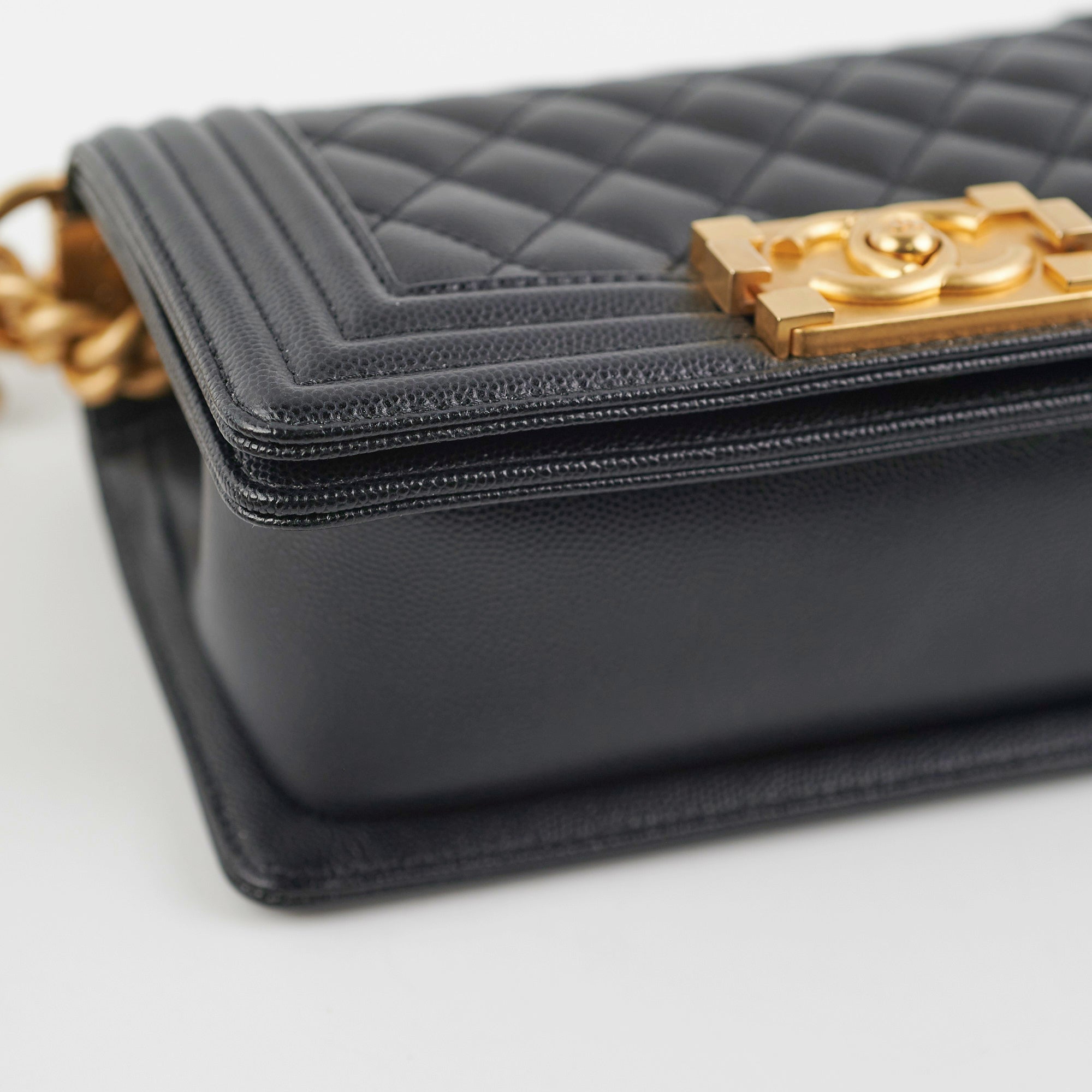 Chanel Caviar Small Boy Black (Microchip) HOLD CV