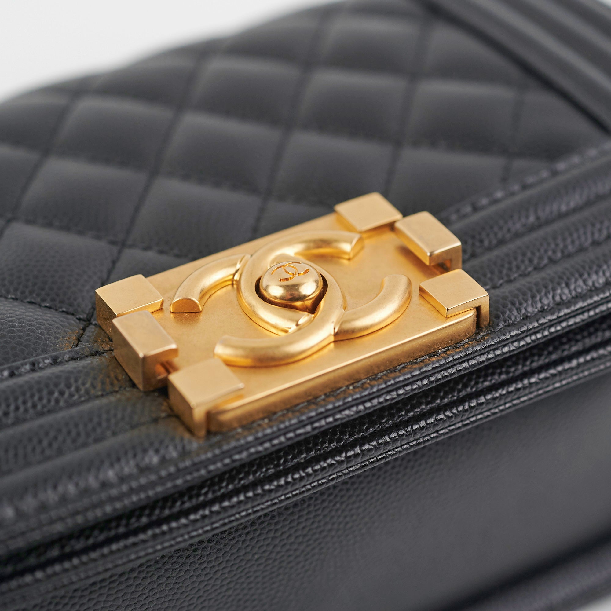 Chanel Caviar Small Boy Black (Microchip) HOLD CV