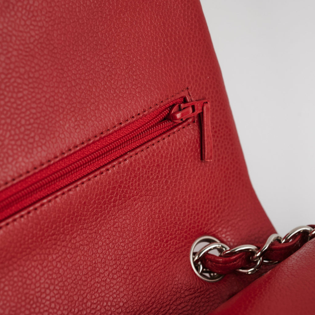 Chanel Maxi Caviar Classic Double Flap Red
