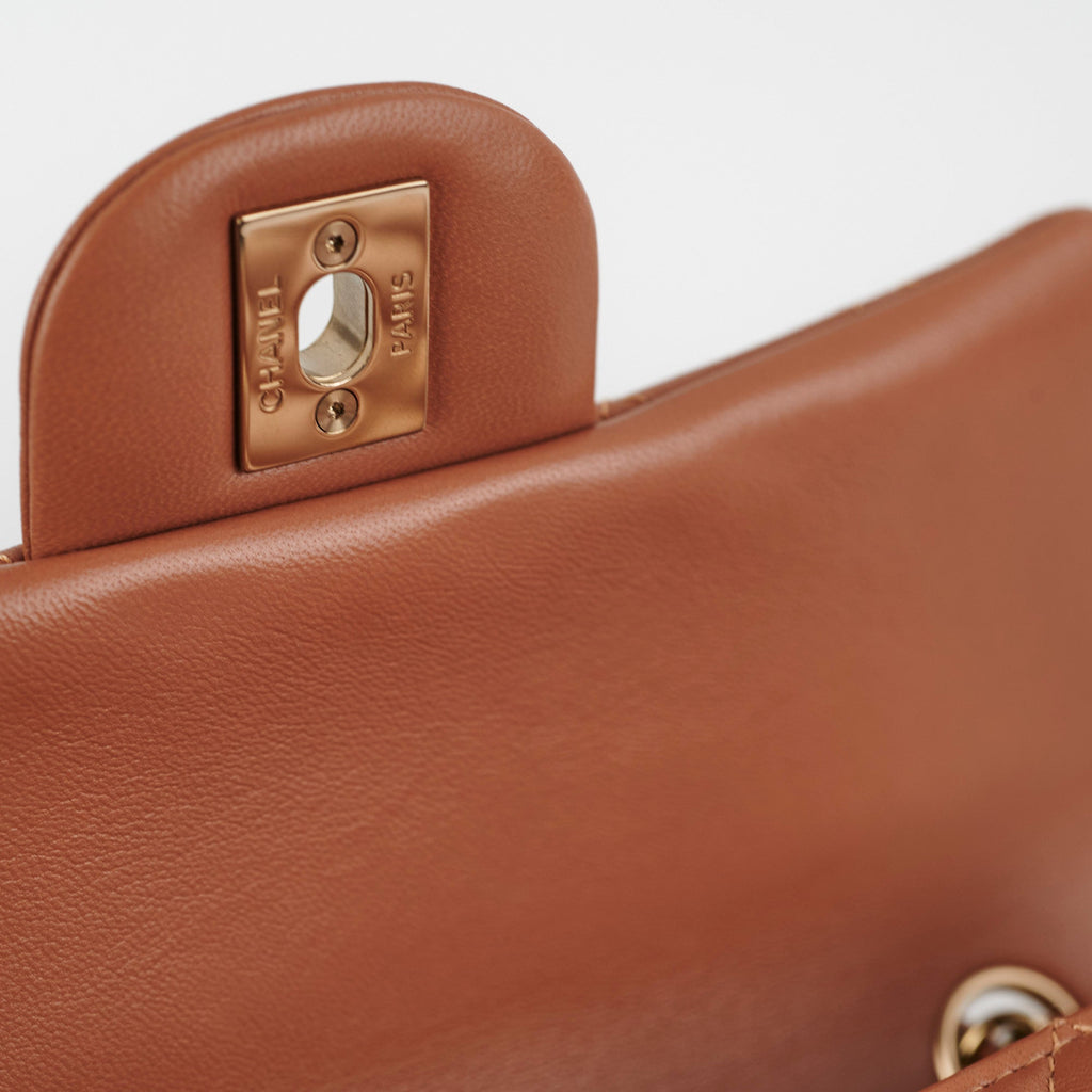Chanel Mini Rectangulare Caramel GHW 2022