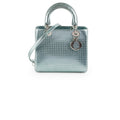 Christian Dior Lady Dior Medium Metallic Blue Patent