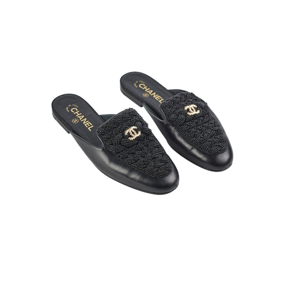 Chanel Black Sandals Size 38