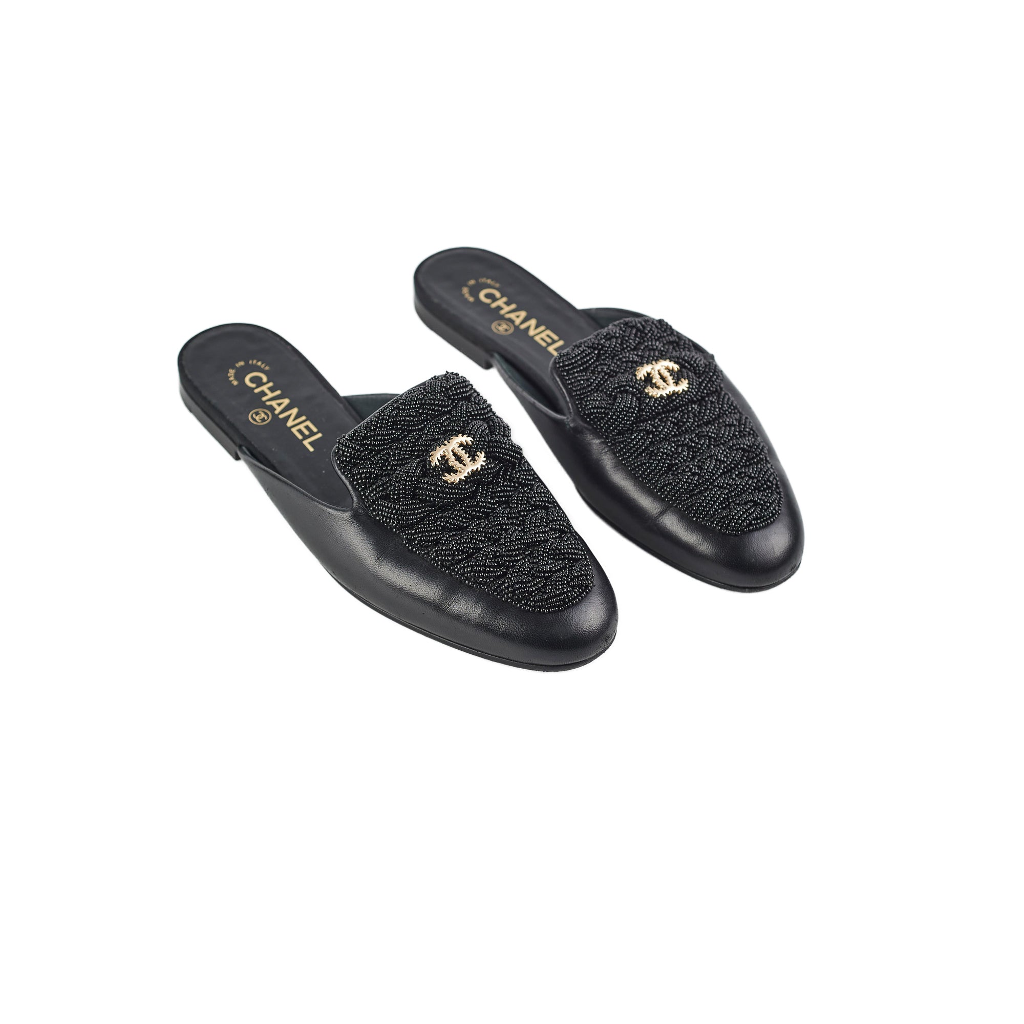 Chanel Black Sandals Size 38