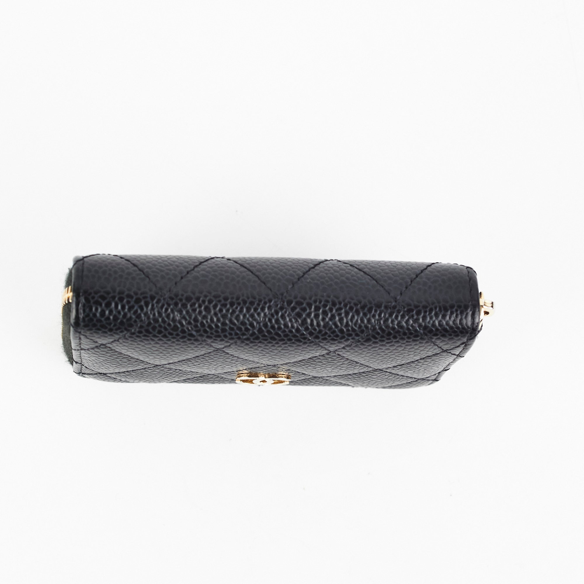 Chanel Zipped Caviar Coin Purse Black