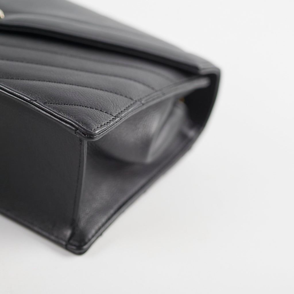 Chanel Black Chevron Envelope Flap