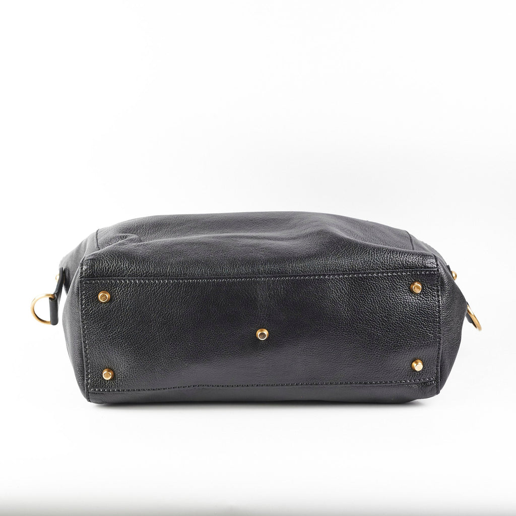 Christian Dior Diorangeles Studded Leather Tote Black