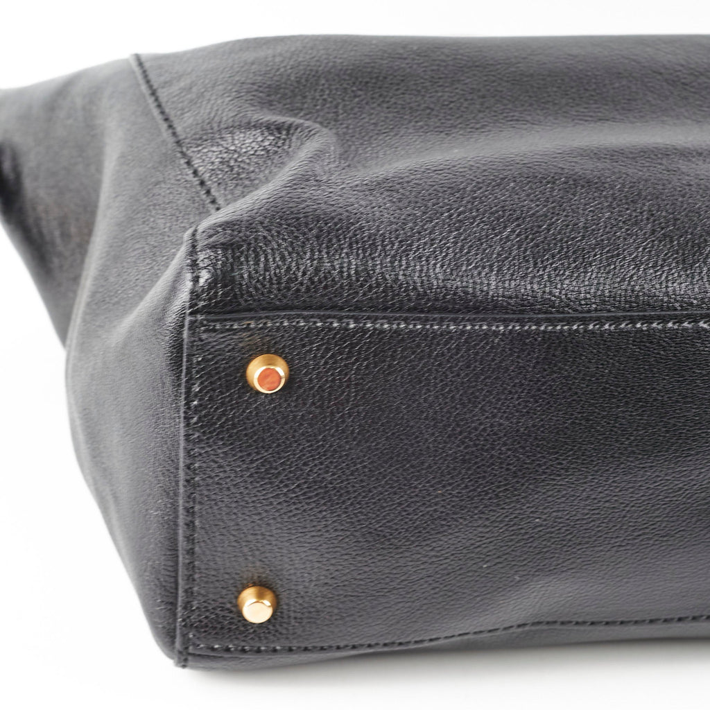 Christian Dior Diorangeles Studded Leather Tote Black