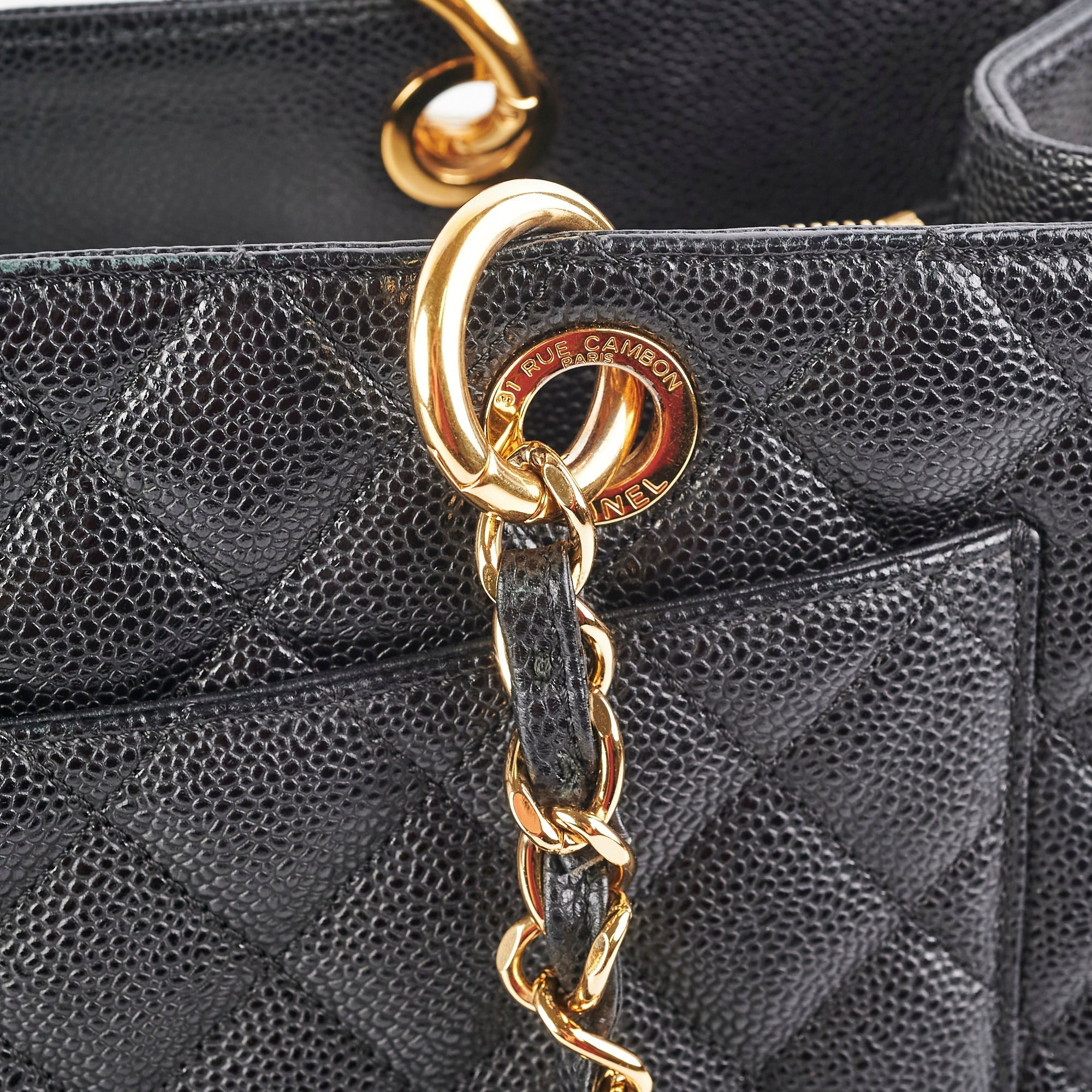 Chanel Caviar GST Grand Shopping Tote Black