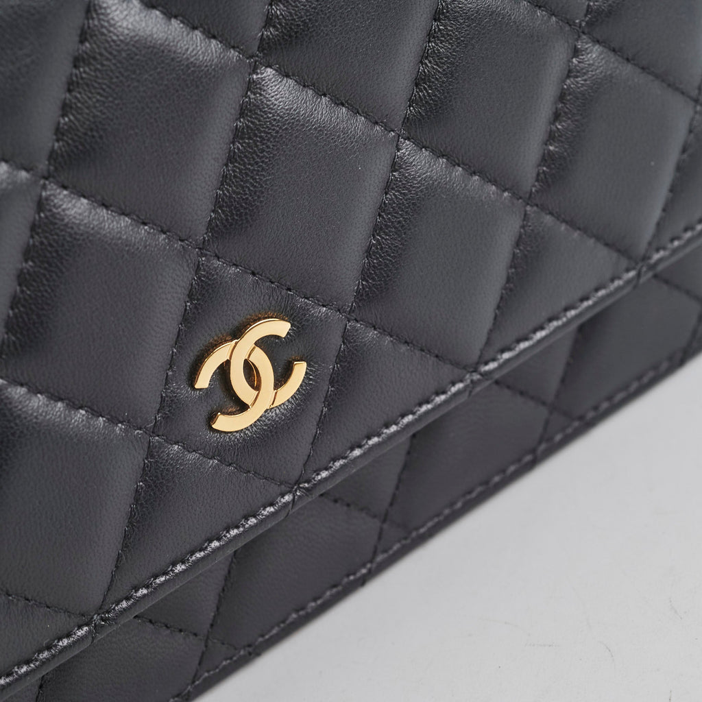 Chanel Lambskin Black Wallet On Chain Woc on hold James