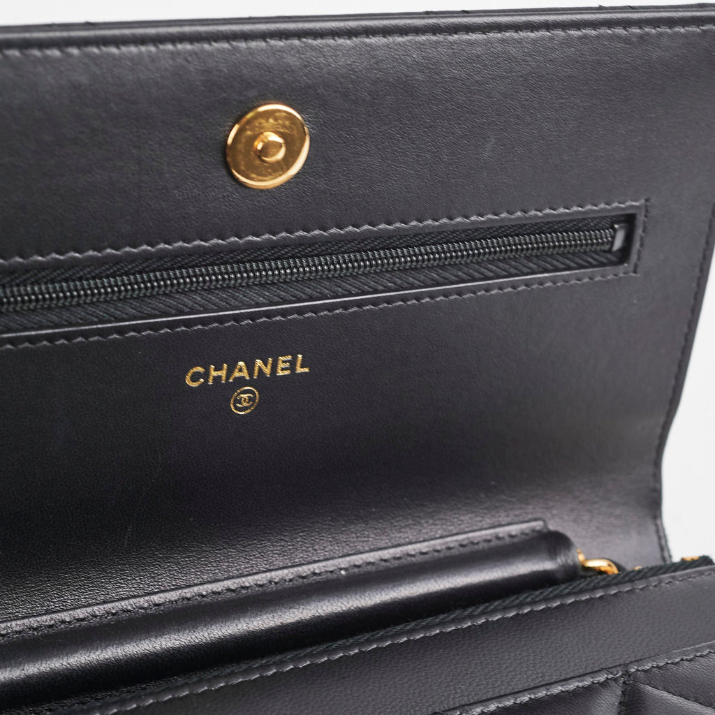 Chanel Lambskin Black Wallet On Chain Woc on hold James