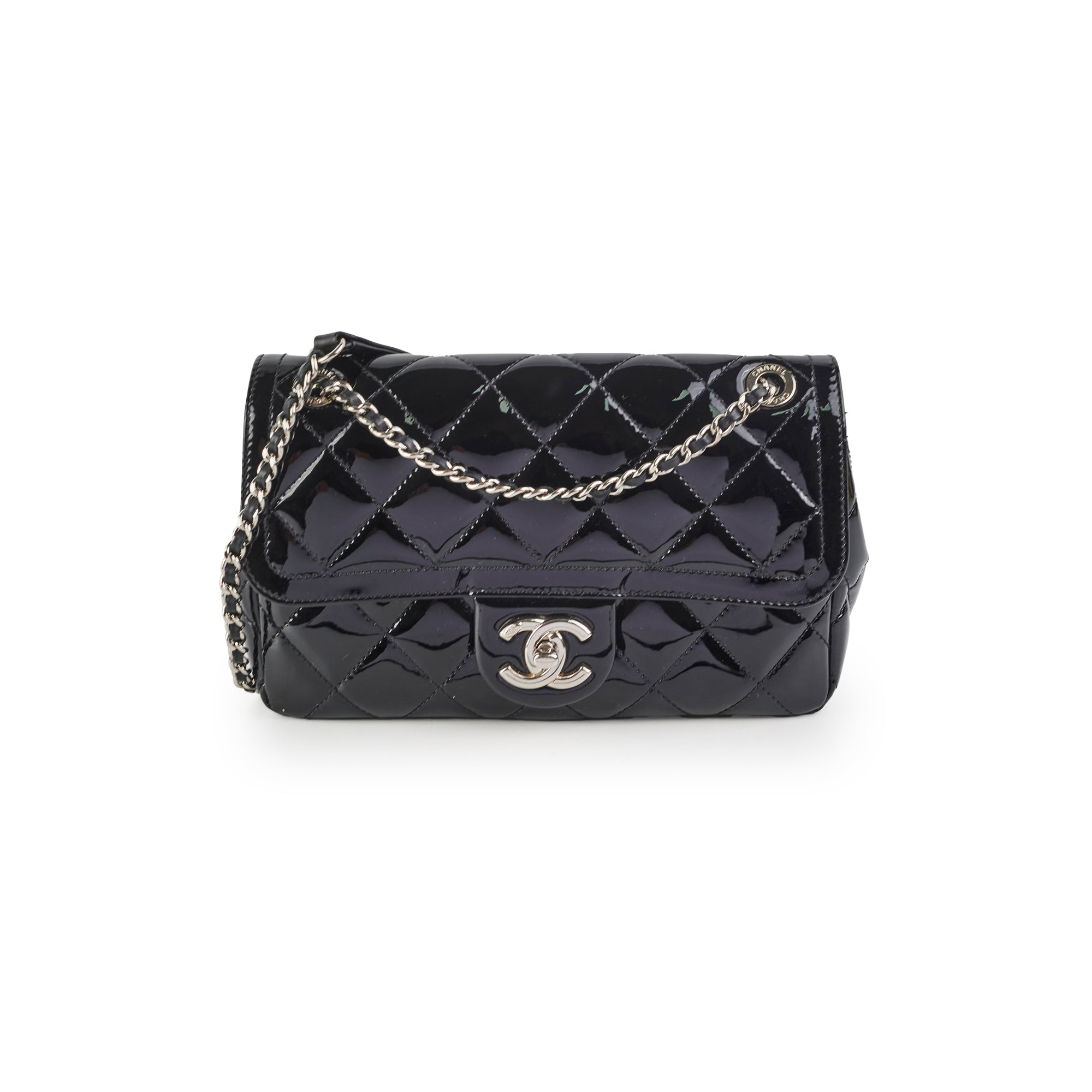 Chanel Patent Seasonal Flap Bag Black