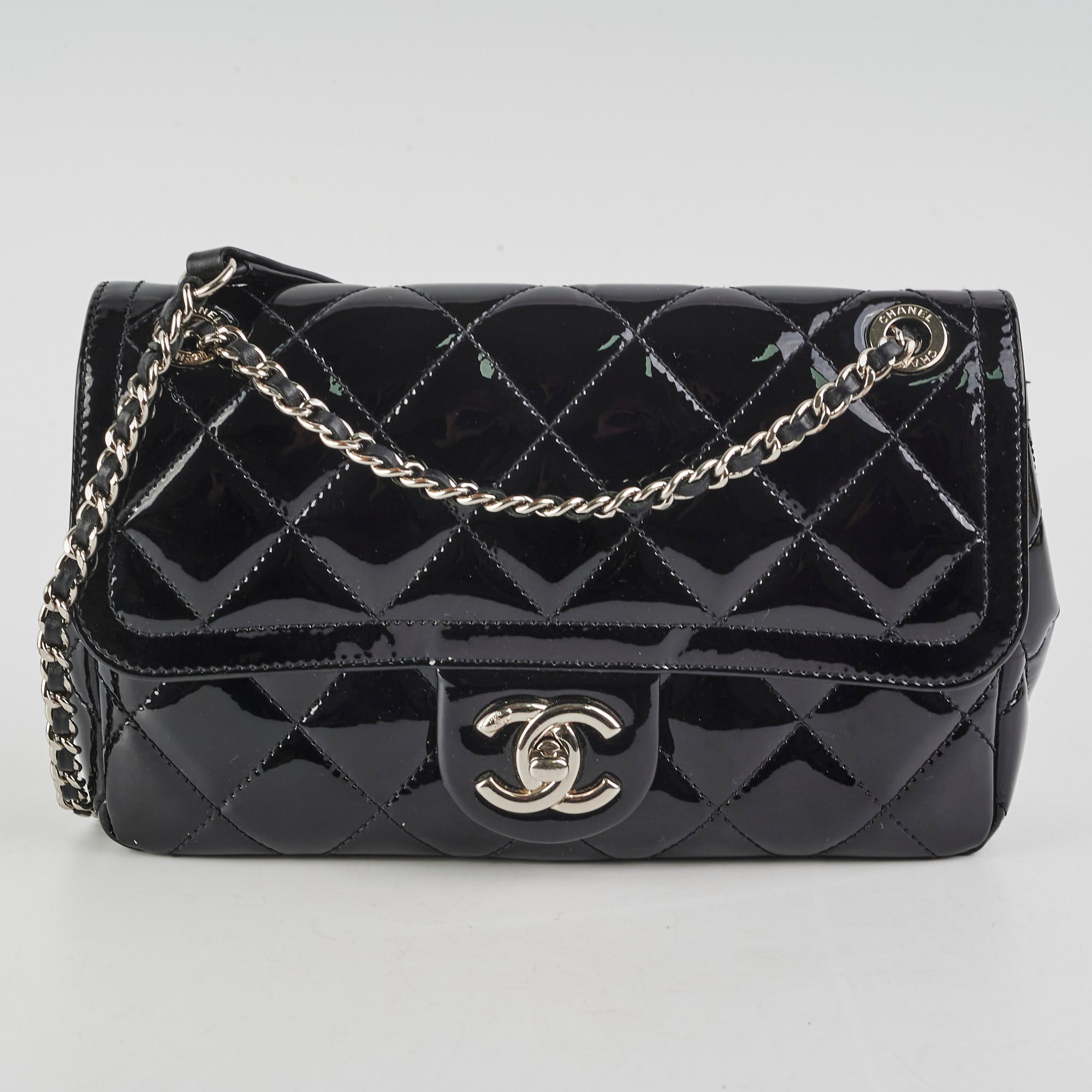 Chanel Patent Seasonal Flap Bag Black