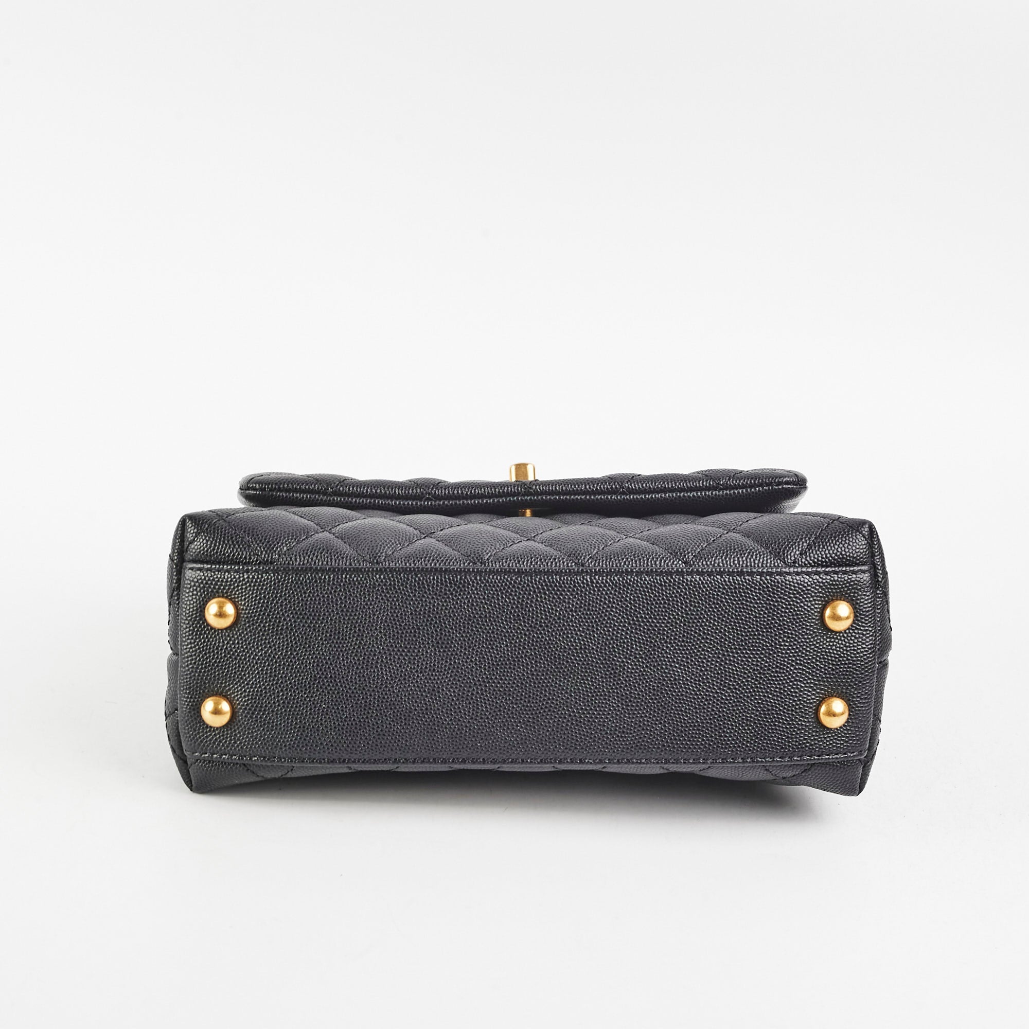 Chanel Small Coco Handle Caviar Black