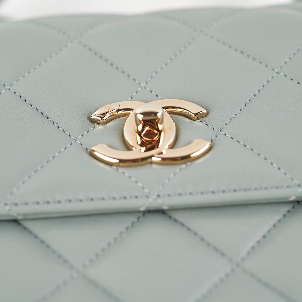 Chanel Large Trendy CC Top Handle Blue/Green