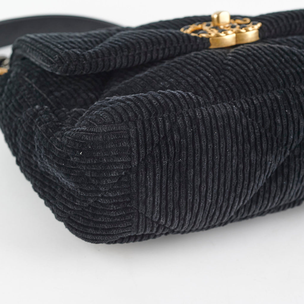 Chanel Corduroy Small 19 Black