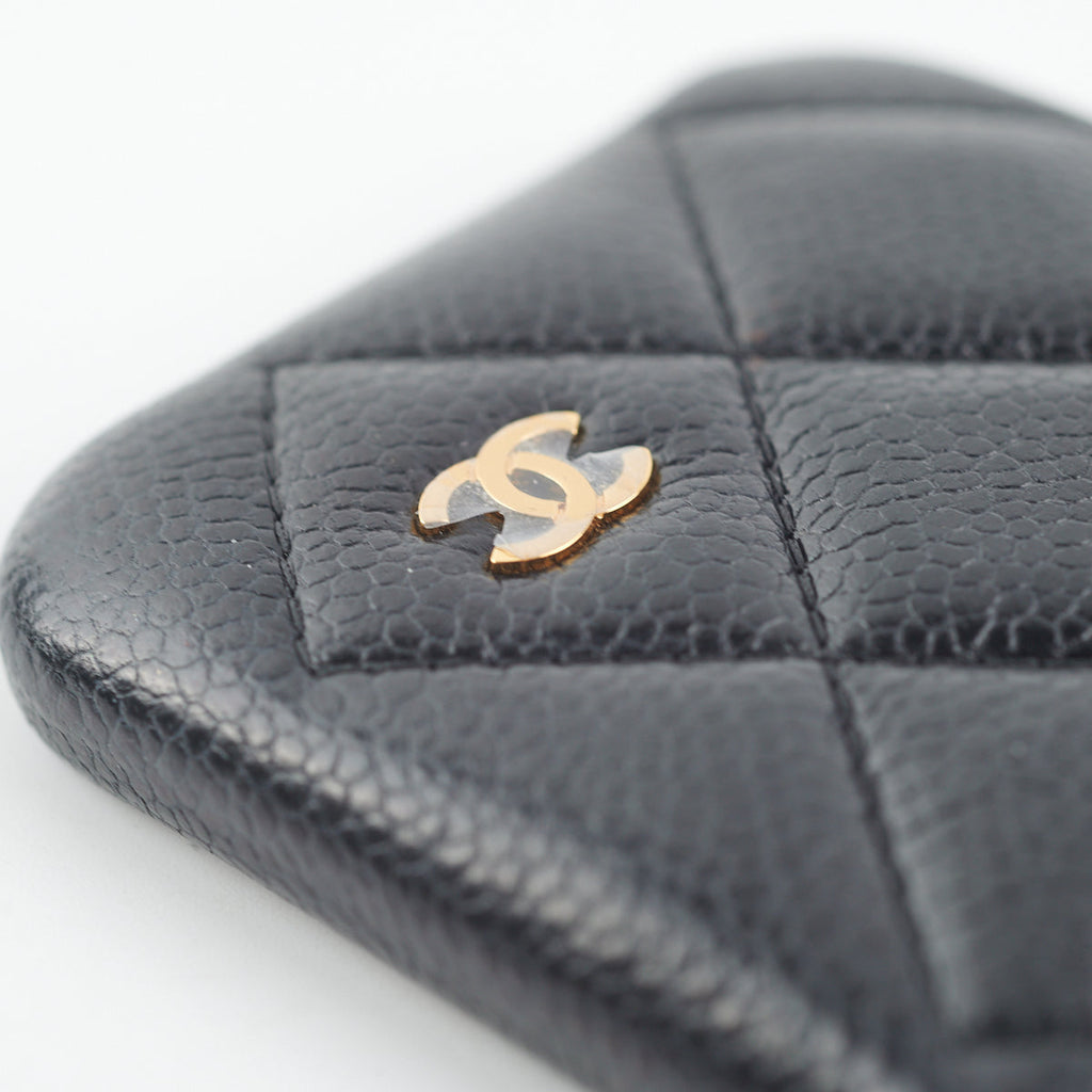 Chanel IPhone X Case Quilted Caviar Black