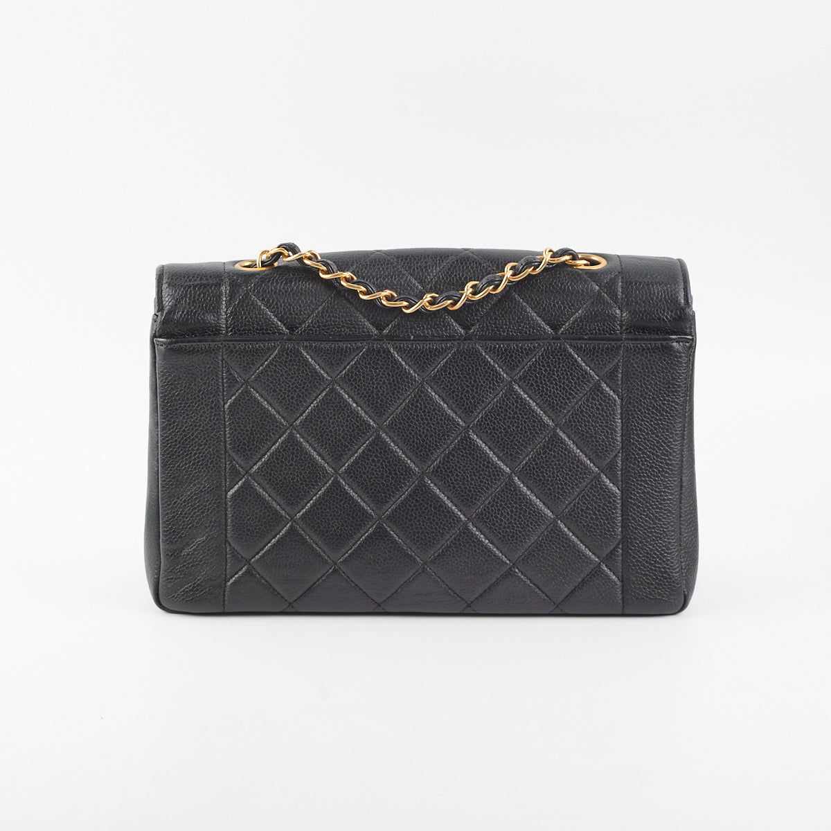 Chanel Vintage Caviar Medium Diana Flap Bag Black