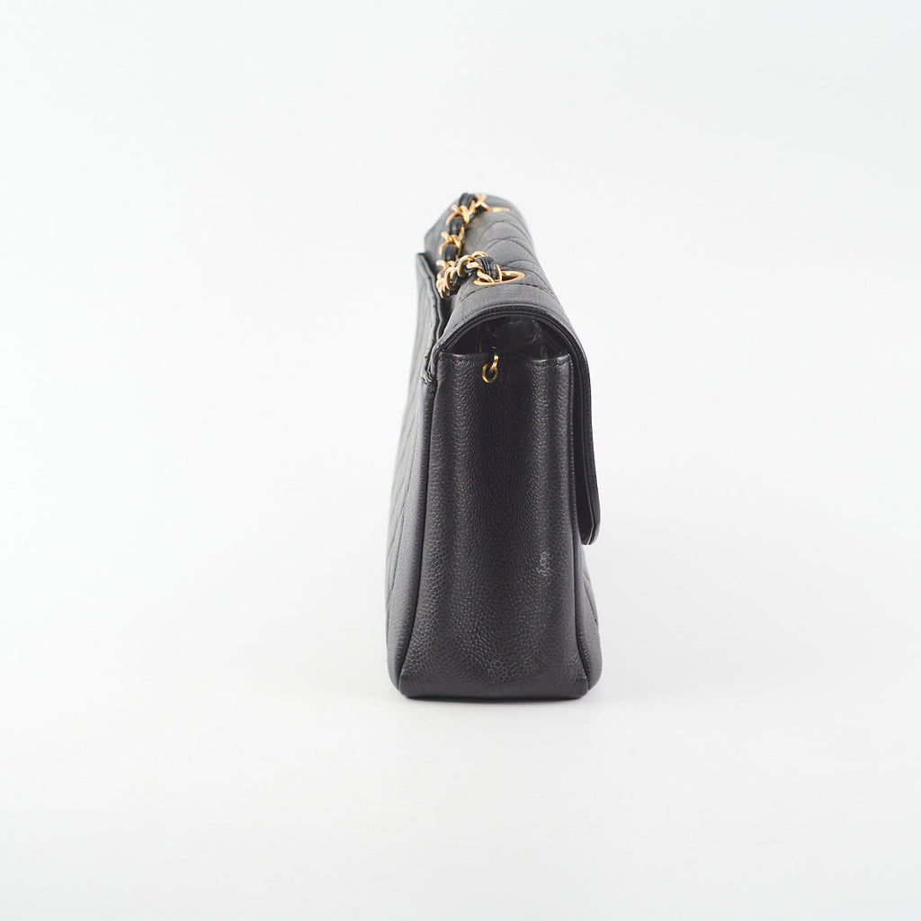 Chanel Vintage Caviar Medium Diana Flap Bag Black