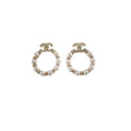 Chanel CC Logo Pearl Wreath Earrings