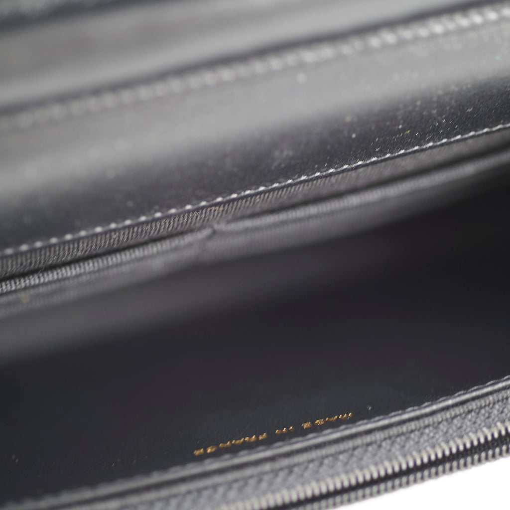Chanel Boy Wallet On Chain WOC Chevron Caviar Black- Microchipped