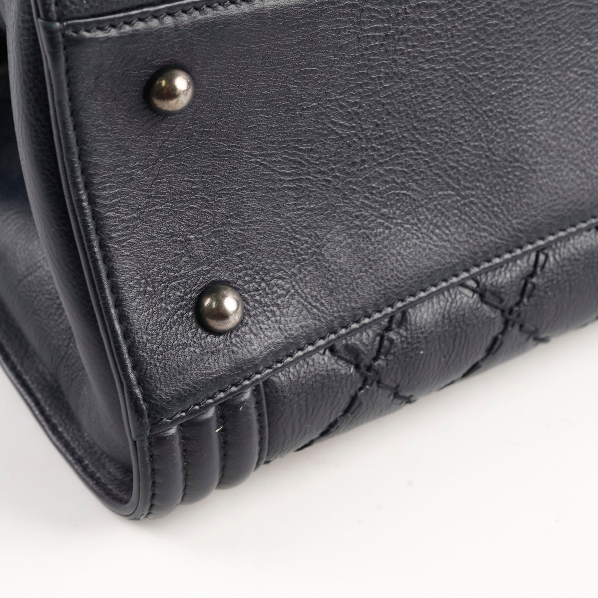 Chanel Boy 2-way Chain Tote Bag Navy