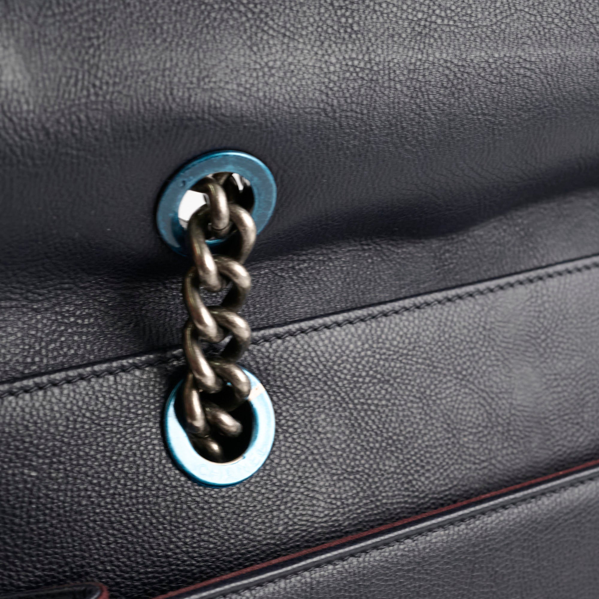 Chanel Boy 2-way Chain Tote Bag Navy