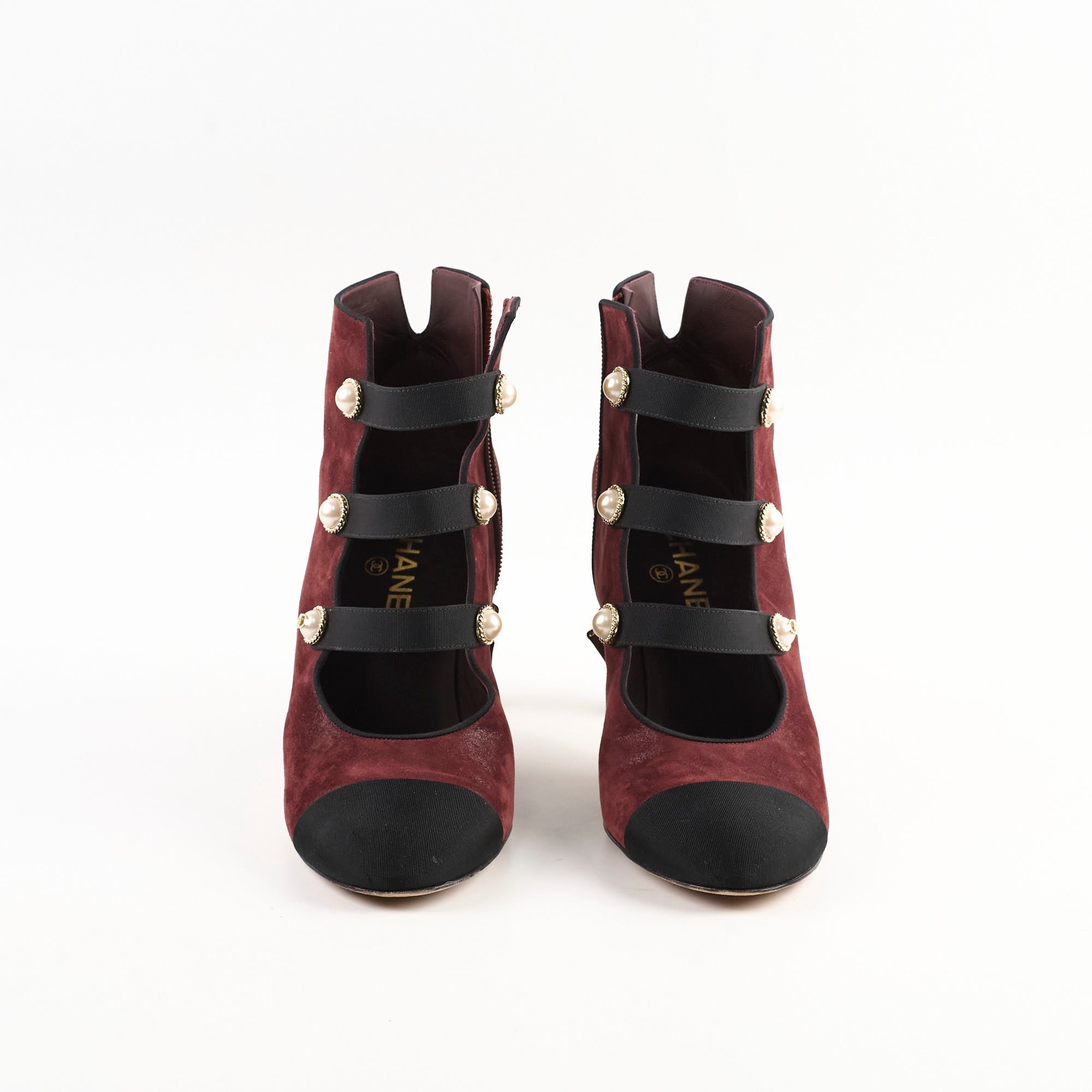 Chanel Heel Boots Suede Size 40.5