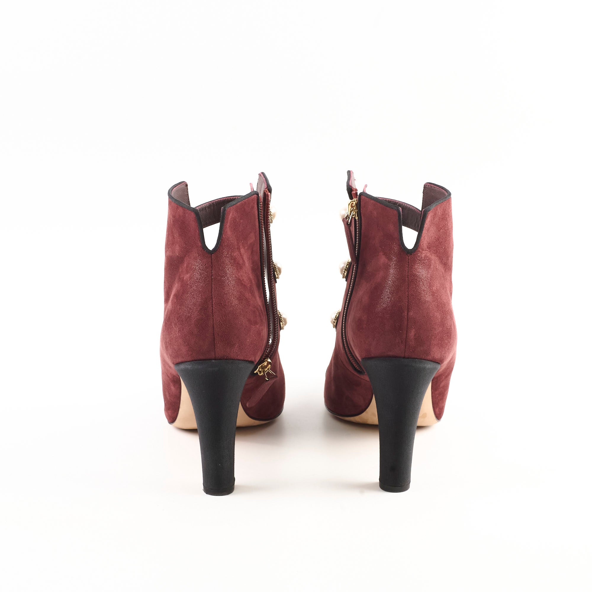 Chanel Heel Boots Suede Size 40.5