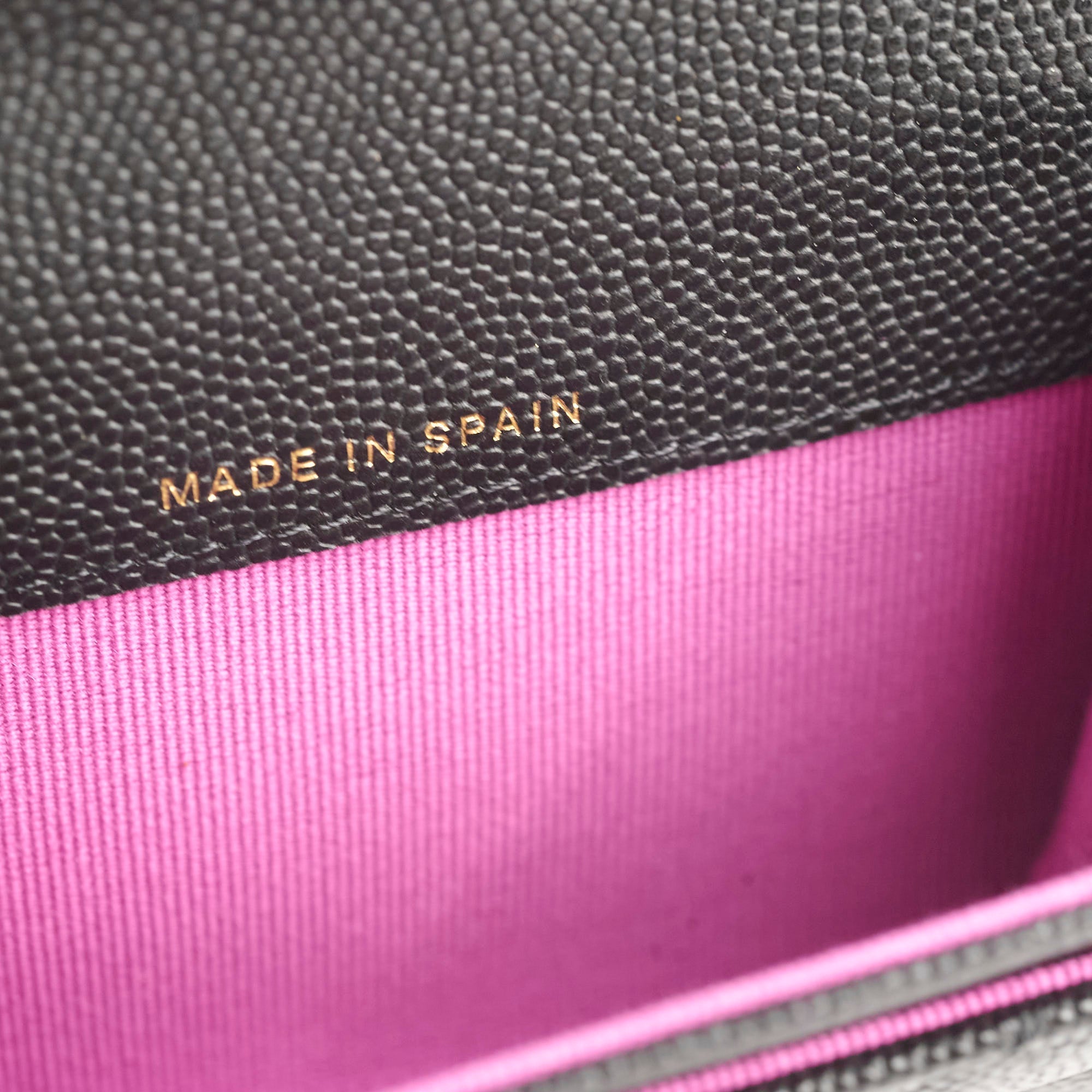 Chanel Flap Black Caviar Wallet - Microchipped