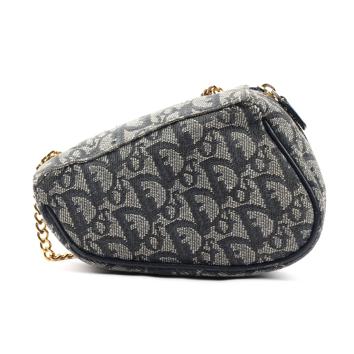 Christian Dior Monogram Denim Saddle Bag