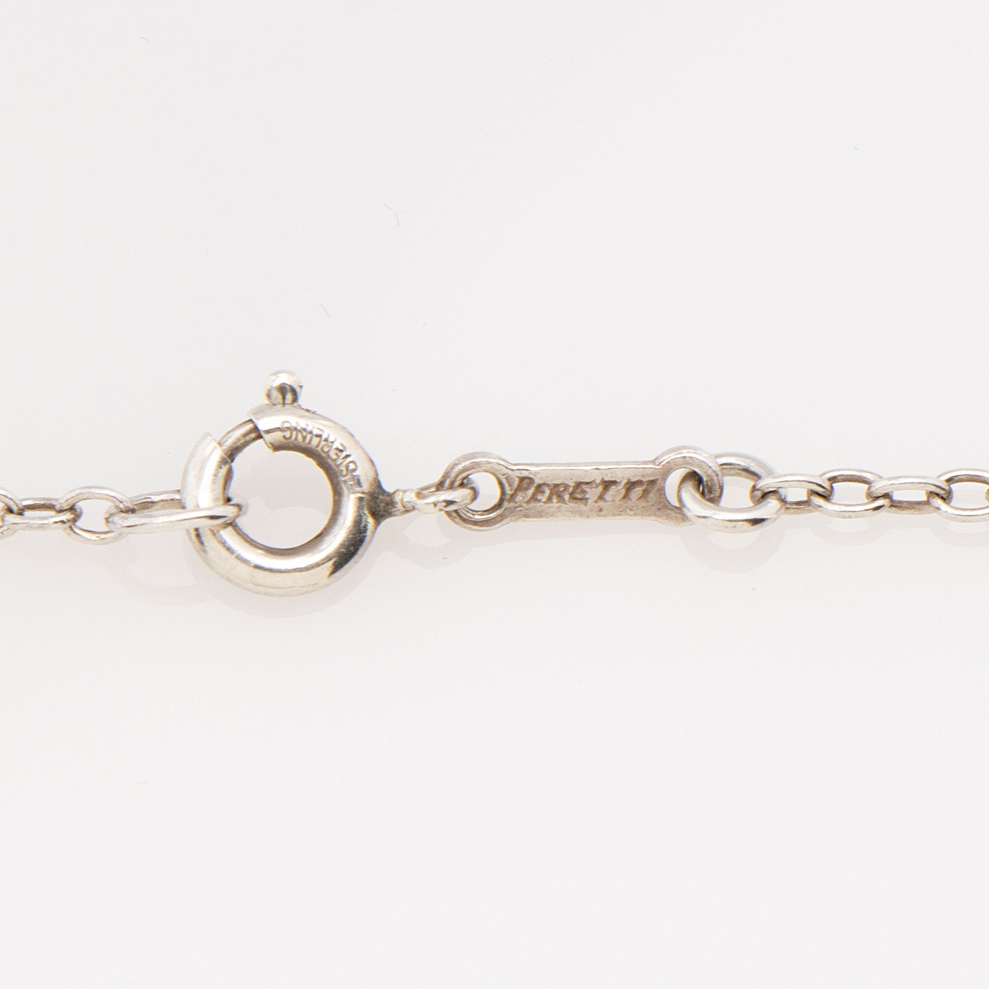 Tiffany & Co. Elsa Peretti Sterling Silver Bean 18mm Necklace