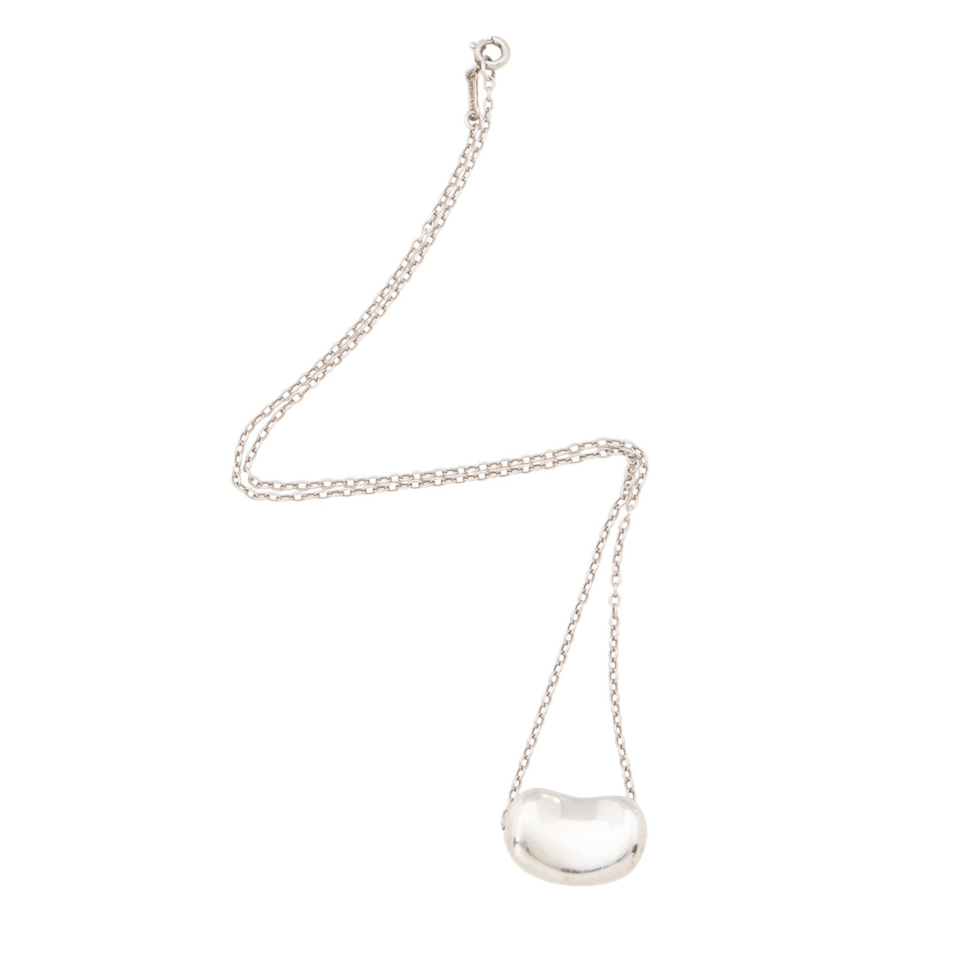 Tiffany & Co. Elsa Peretti Sterling Silver Bean 18mm Necklace