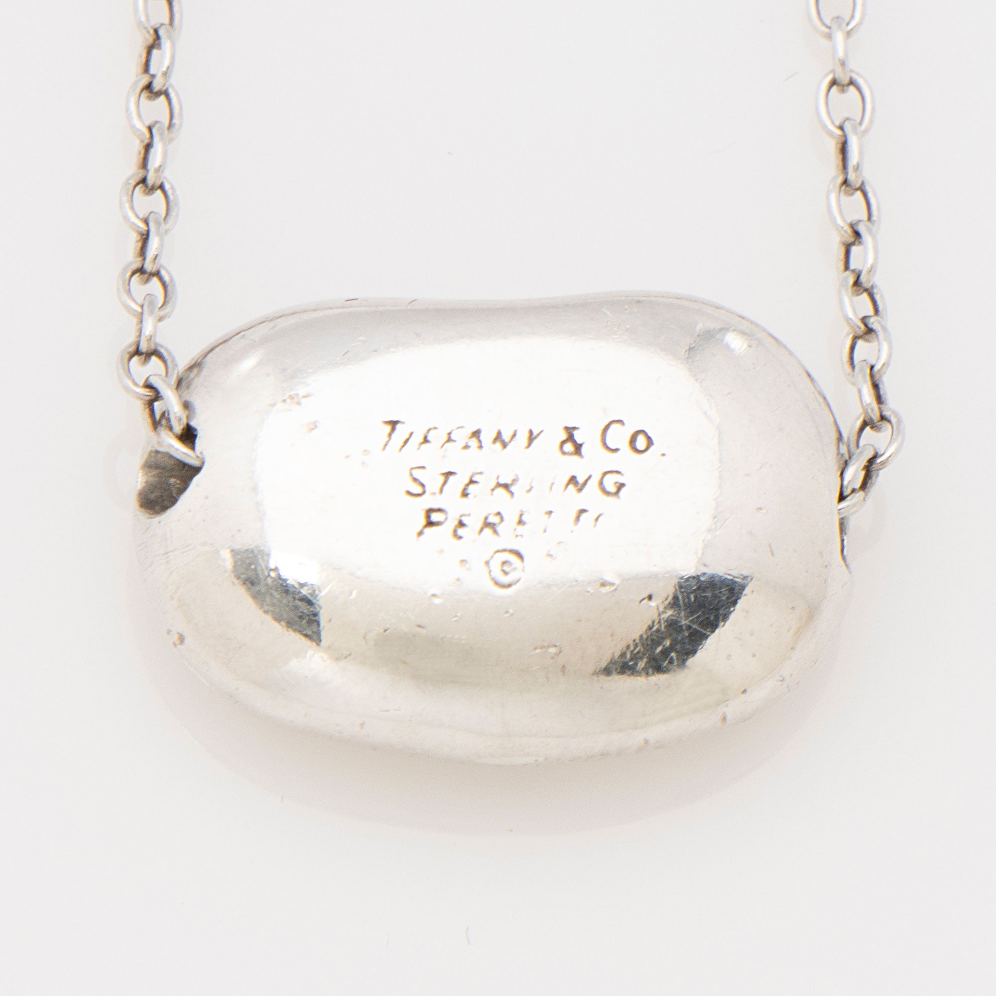 Tiffany & Co. Elsa Peretti Sterling Silver Bean 18mm Necklace