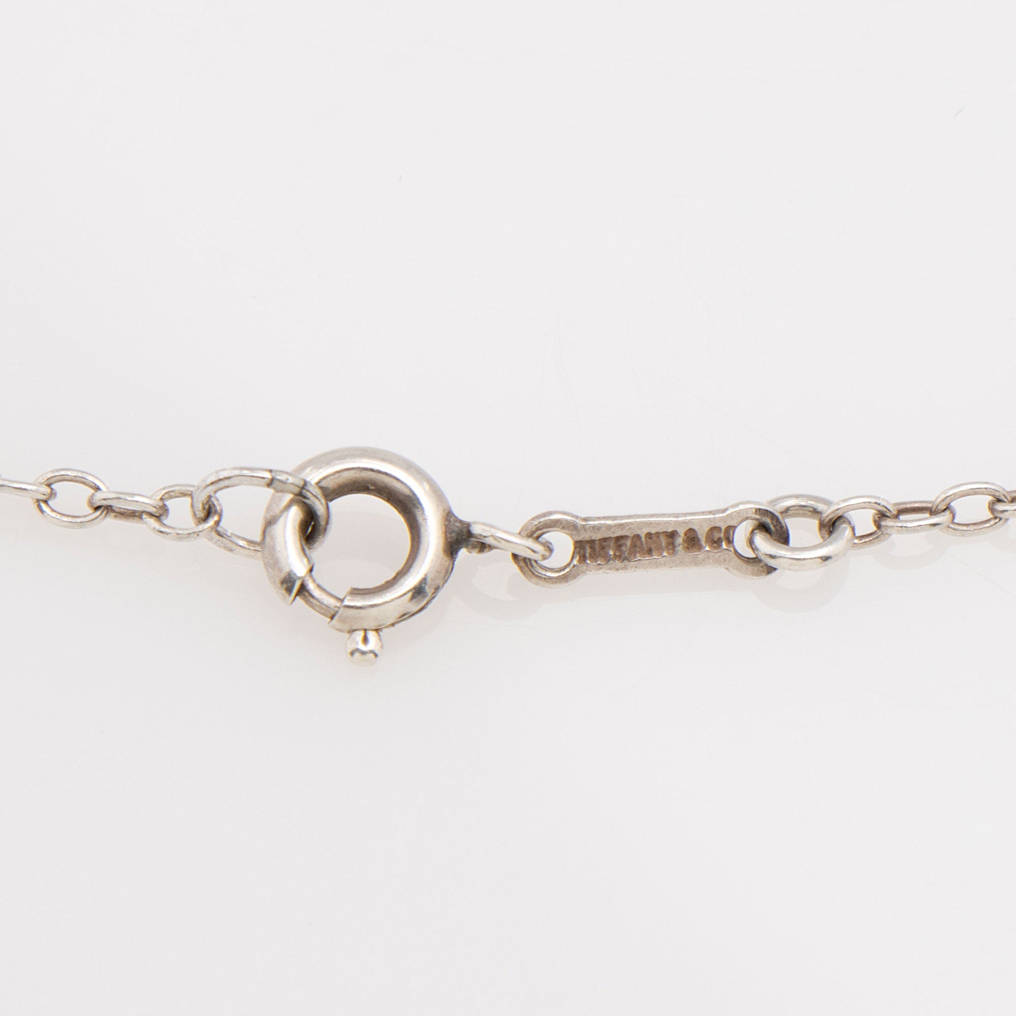 Tiffany & Co. Elsa Peretti Sterling Silver Bean 18mm Necklace