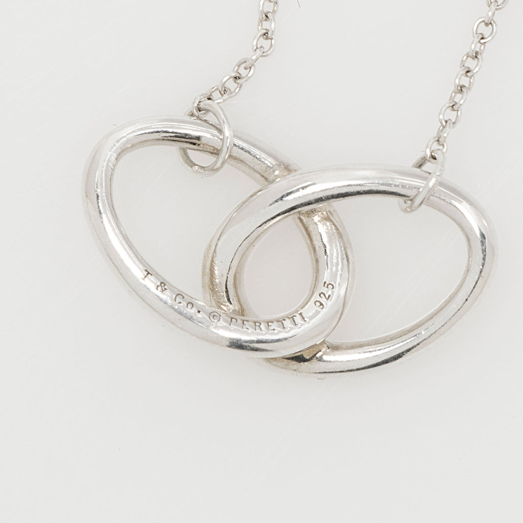 Tiffany & Co. Elsa Peretti Sterling Silver Double Loop Necklace