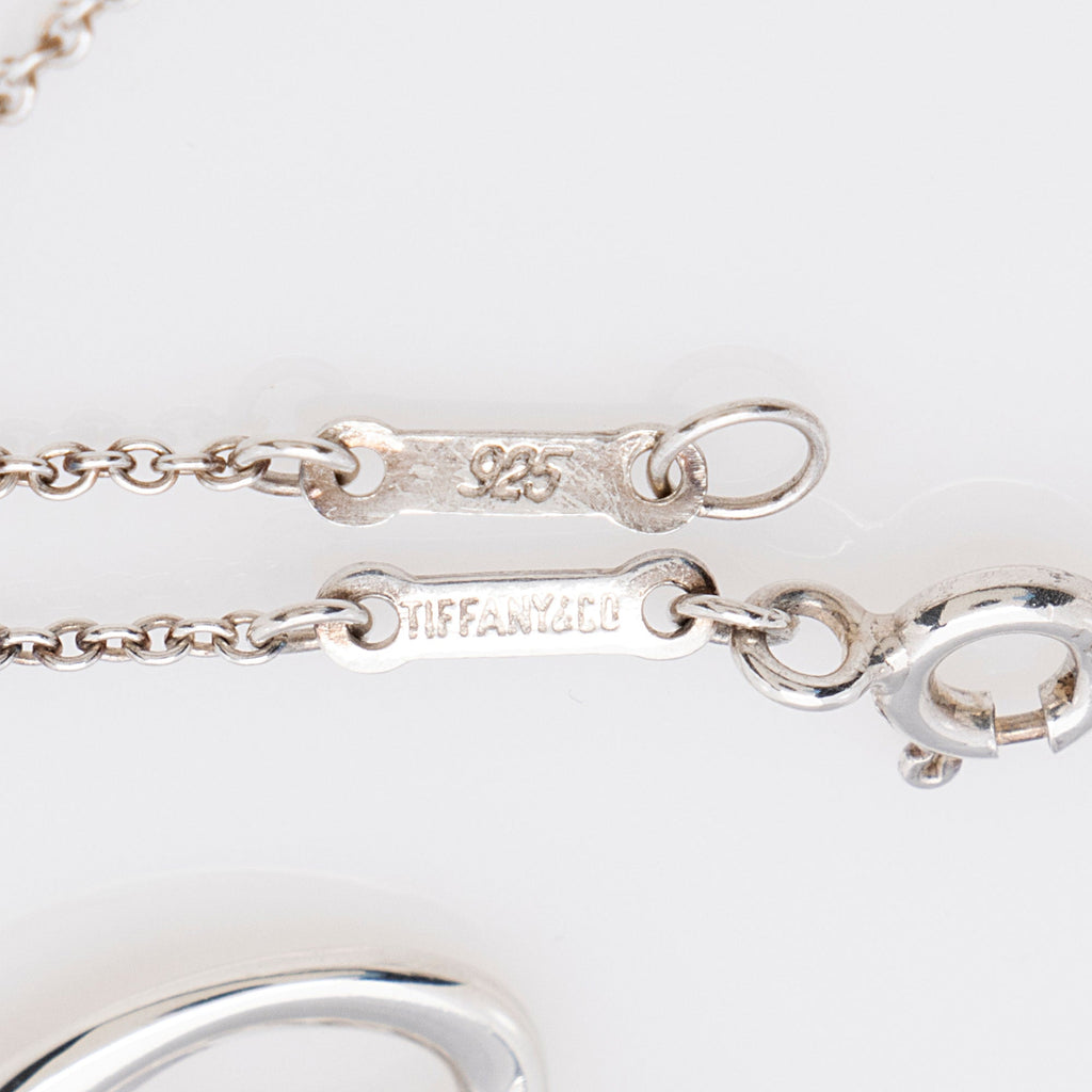 Tiffany & Co. Elsa Peretti Sterling Silver Open Heart 16mm Small Necklace