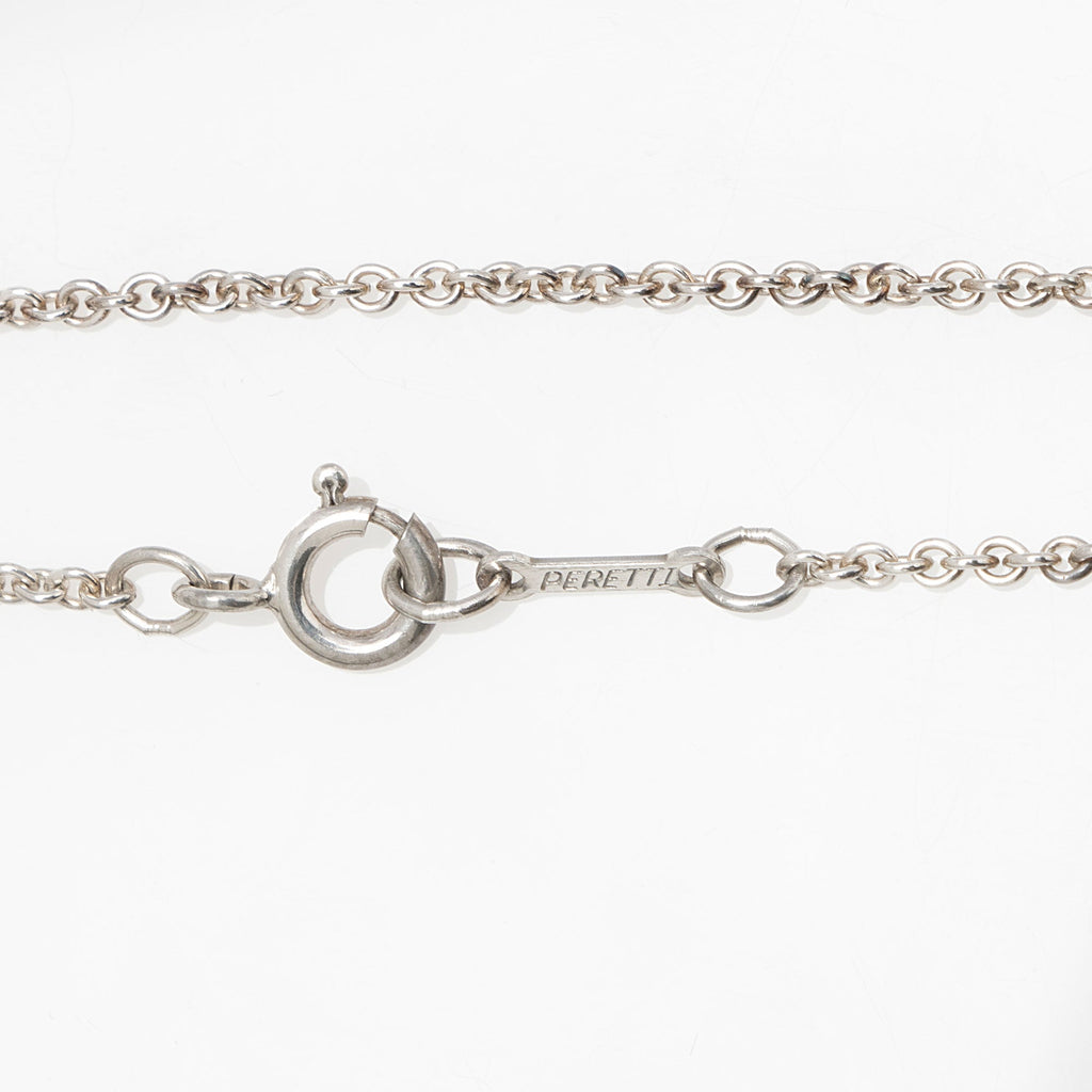Tiffany & Co. Elsa Peretti Sterling Silver Open Heart 22mm Necklace