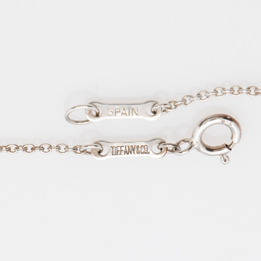 Tiffany & Co. Elsa Peretti Sterling Silver Open Teardrop Necklace