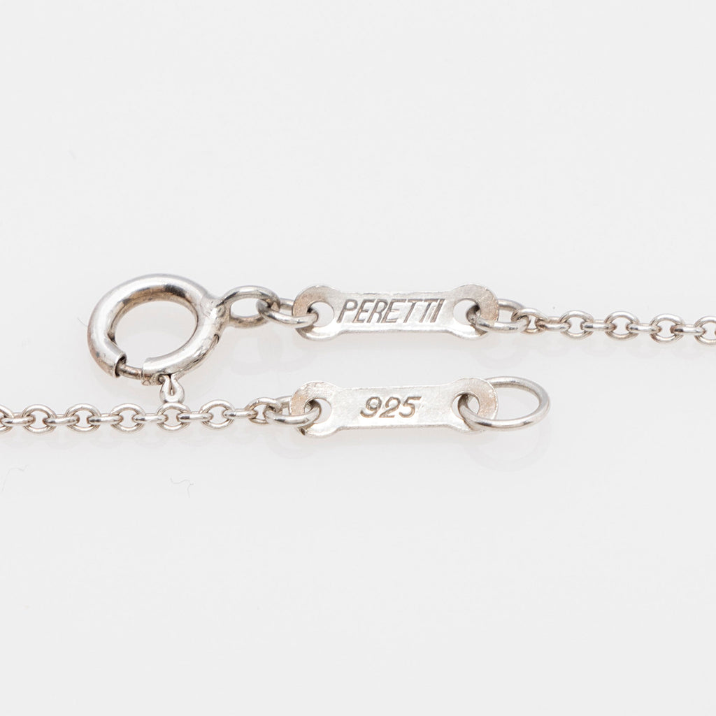 Tiffany & Co. Elsa Peretti Sterling Silver Open Teardrop Necklace