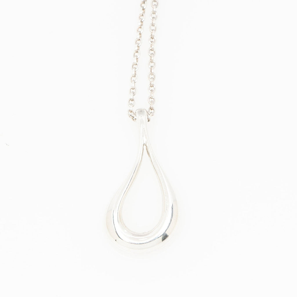 Tiffany & Co. Elsa Peretti Sterling Silver Open Teardrop Necklace