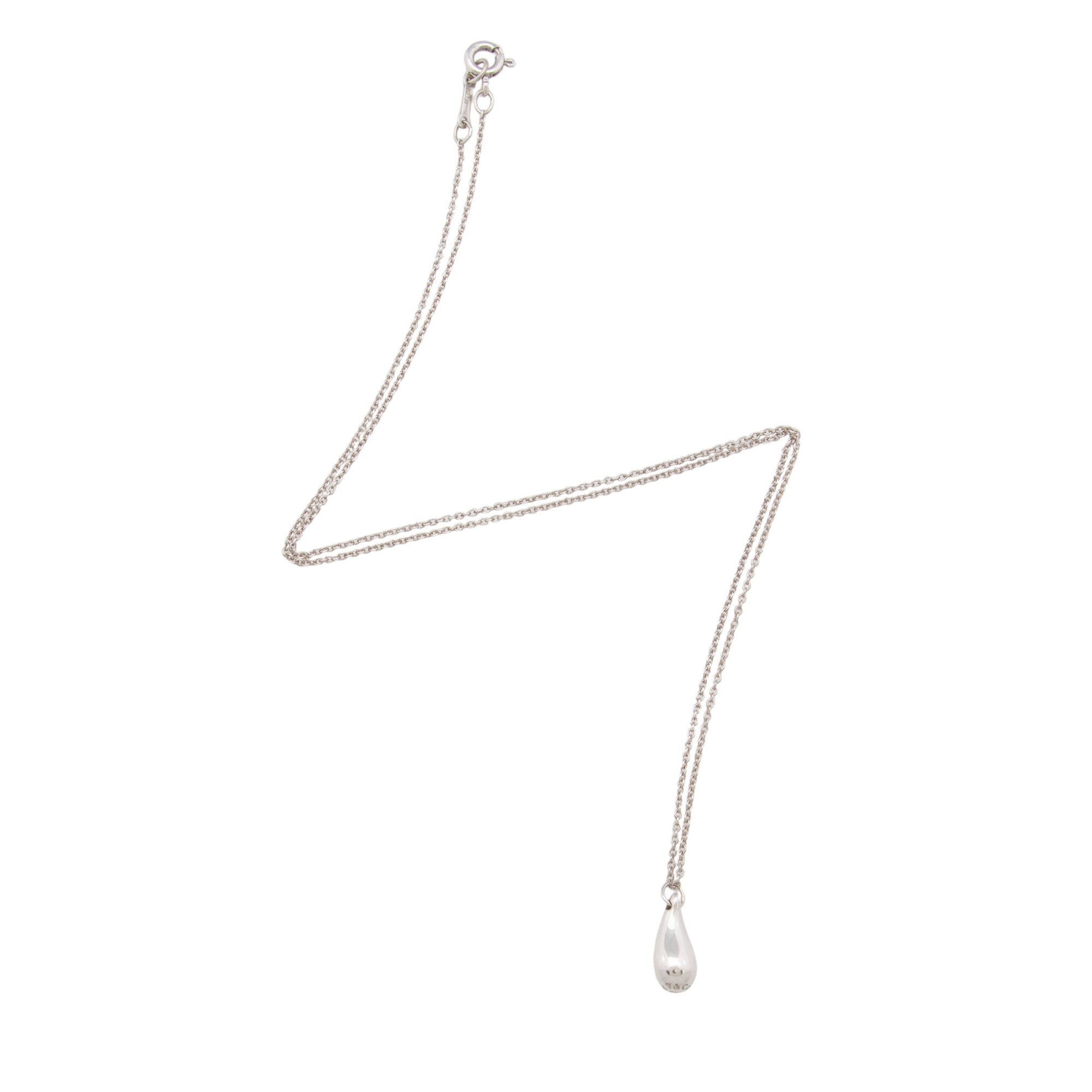 Tiffany & Co. Elsa Peretti Sterling Silver Teardrop Necklace