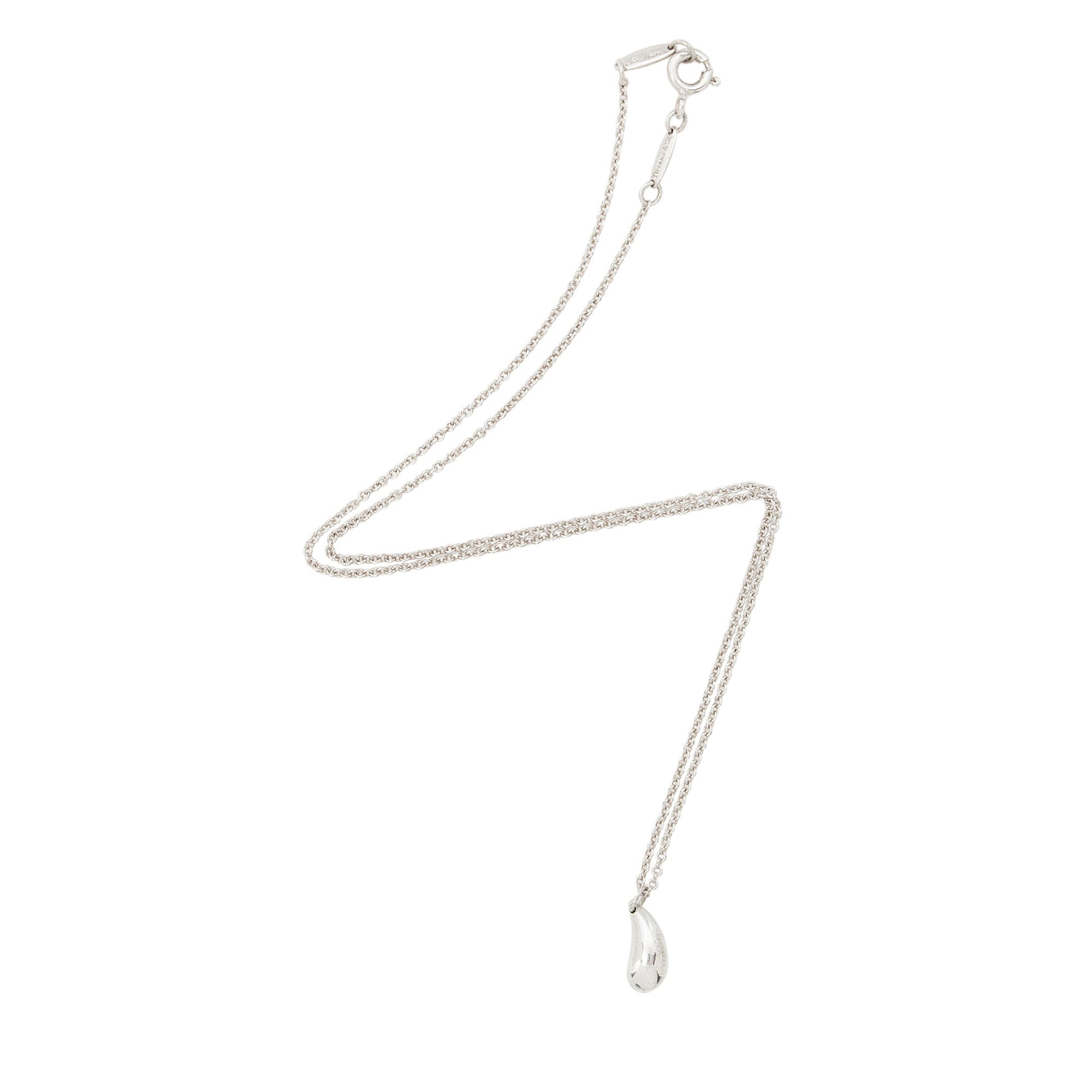 Tiffany & Co. Elsa Peretti Sterling Silver Teardrop 12mm Necklace