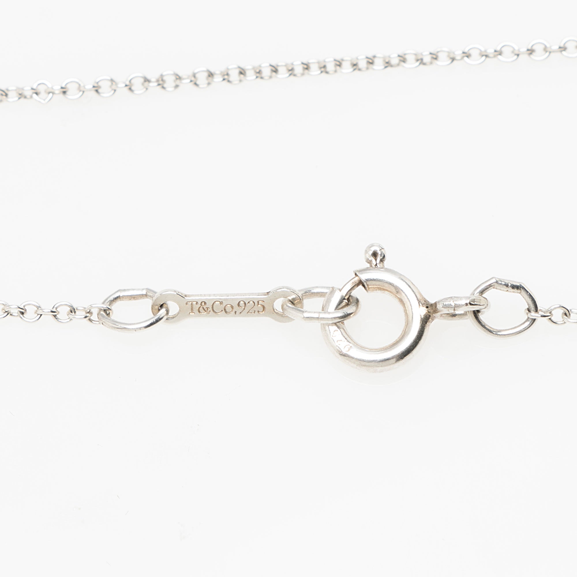 Tiffany & Co. Paloma Picasso Sterling Silver Diamond Loving Heart Necklace