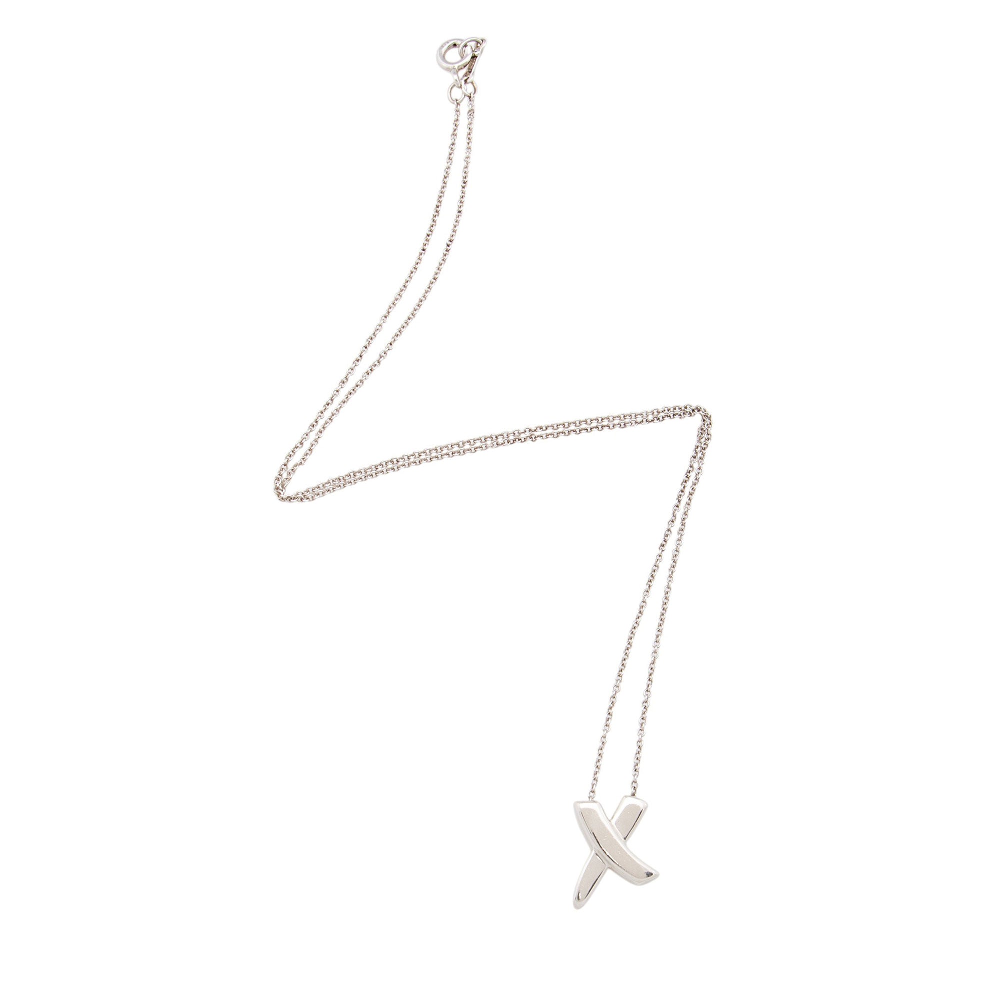Tiffany & Co. Paloma Picasso Sterling Silver Graffiti X Necklace