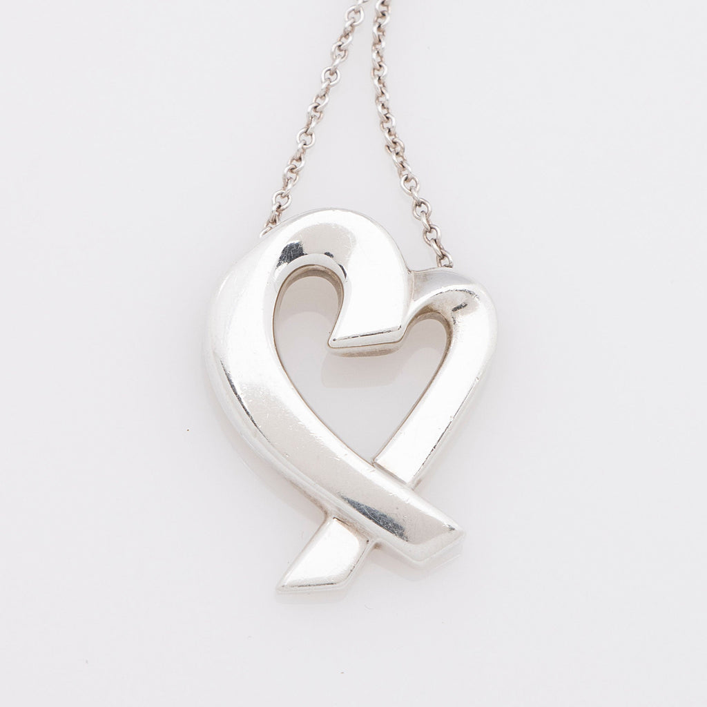 Tiffany & Co. Paloma Picasso Sterling Silver Loving Heart Necklace