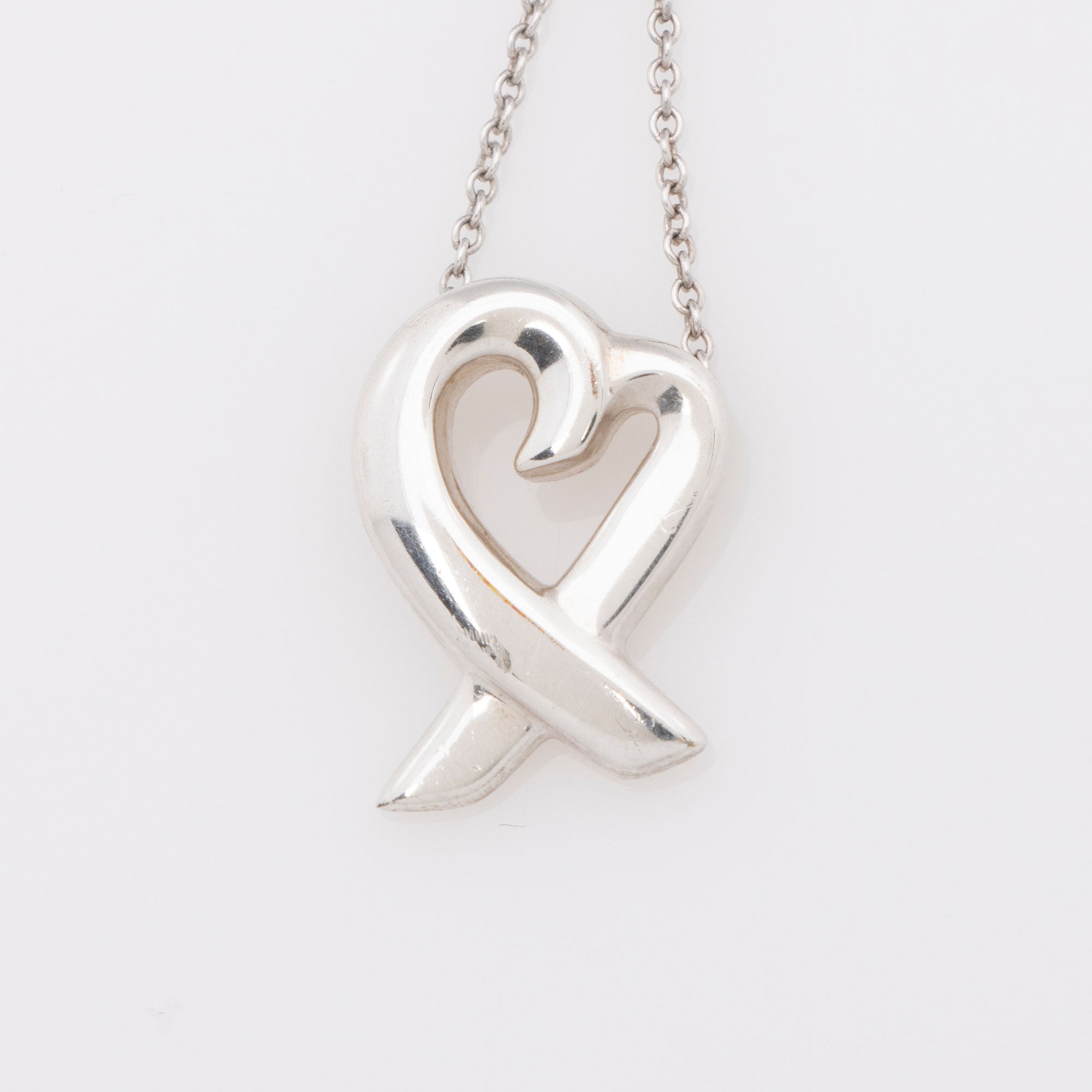 Tiffany & Co. Paloma Picasso Sterling Silver Loving Heart Necklace