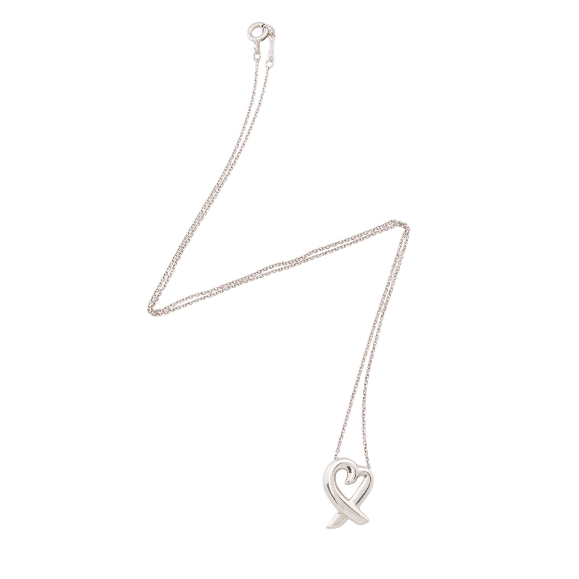 Tiffany & Co. Paloma Picasso Sterling Silver Loving Heart Necklace