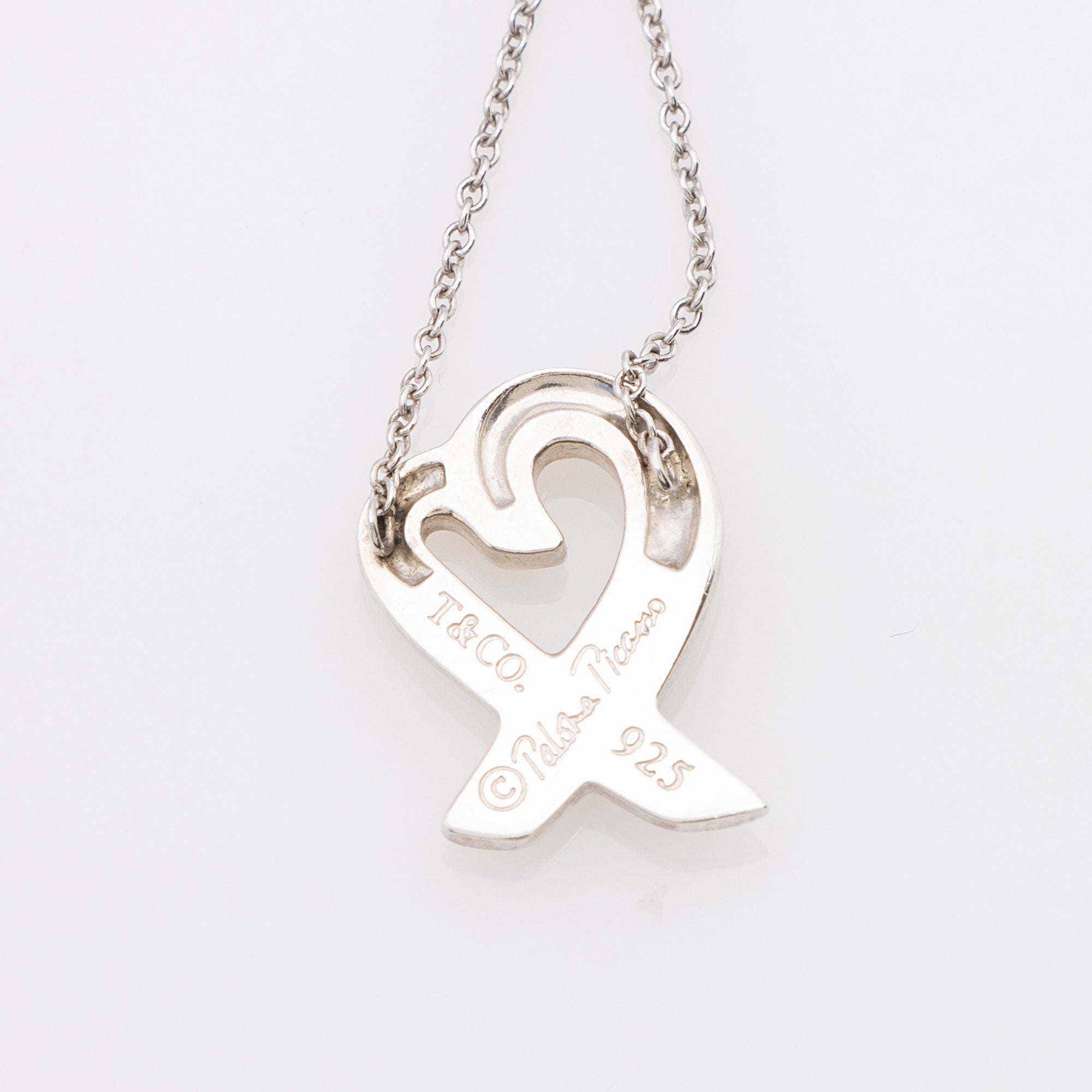 Tiffany & Co. Paloma Picasso Sterling Silver Loving Heart Necklace